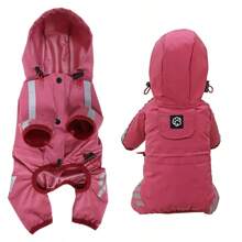 Dog Raincoat Reflective Waterproof Pet Clothes For Chihuahua Maltese Rain Coat Small Medium Dogs Jumpsuit Raincoat Dogs Overalls - Pink - View 4