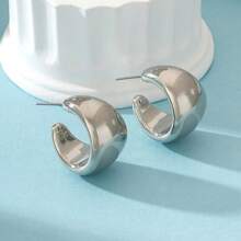 1 Pair Simple Round Hoop Earrings, Cross-Border Popular In Europe And America, Gift For Dating