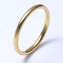 Anillo delgado de acero inoxidable de 2 mm, diseño minimalista, adecuado para uso diario para hombres y mujeres - Multicolor - Ver 8