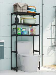 1pc Multi-Tier Floor Standing Storage Rack, Kitchen Cookware Holder, Household Shelf For Microwave Oven, Washing Machine, Bathroom Toilet, Balcony