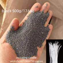 100g/500g/1000g 珍珠蜡烛沙套装 - 可再填充蜡，DIY 蜡烛制作套件，包含 50 个灯芯，珠状蜡烛填充制作套件，（提示：蜡烛灯芯放在沙蜡包装袋中） - 彩色 - 查看 19