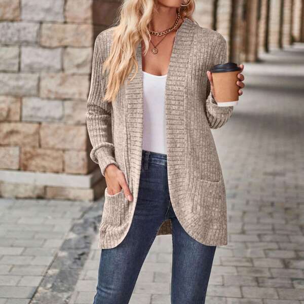 Cardigan Sweaters For Women, Casual Knit Cardigans Lightweight Soft Long Sleeve Open Front Loose Fit Sweater Outwear