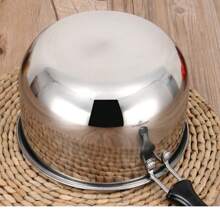 3 Pan Set Stainless Steel Saucepans Cookware Cooking Pots & Glass Lids & Handles - Silver - View 6