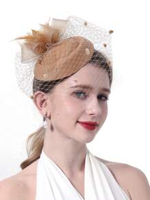 1 Pc Fascinators Hat Headband Women's Fascinators Tea Party Headwear With Clip Derby Hat For Girls And Women