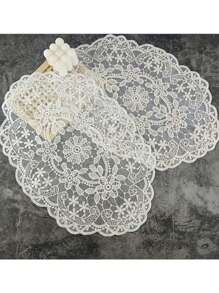 1 pièce Napperon de table ou dessous de plat de table ovale de style nordique avec motif ajouré