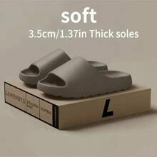 Women's Ultra Comfortable Slippers - Breathable Non-Slip EVA Foam Sole, Open-Toe Design, Lightweight Soft Casual Shoes, Suitable For Indoor/Outdoor, Beach, Shower - All Season - Brown - View 2