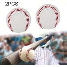 2PCS Adult Baseball Soft Leather Sports Practice Training Softball PU Leather Baseball Stitched T Ball Suitable For Game Practice Training Game - 白色 - 查看 5
