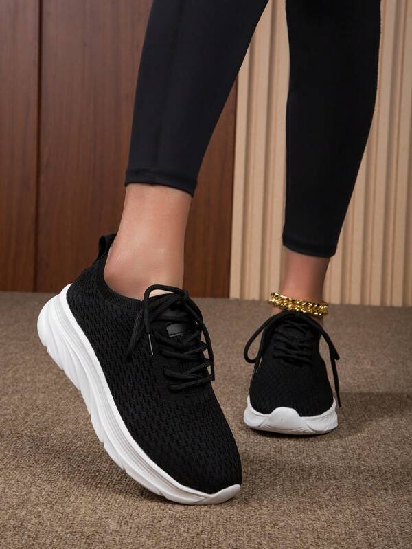 New Women's Thick Sole Athletic Sneakers, Outdoor Casual Fashion Non-Slip Sports Shoes,