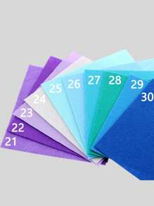 40pcs Polyester Non-Woven Felt Fabric Sheets, 15cm*15cm, Home Decor Set For Sewing Dolls And Crafts - Multicolor - View 7