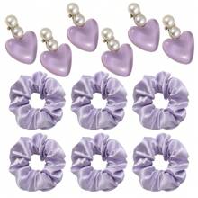 12-teiliges Brautjungferngeschenk, Brautjungfern-Antragsgeschenk, Junggesellenabschiedsgeschenke, enthalten 6 Haargummis und 6 Liebesclips für Brauthochzeitsfeiern