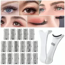 3D Natural Magnetic Eyelashes, With 5 Magnetic Eyelashes, Shipping Box, Handmade Eyelashes, Fake Gift, Reusable Holder, Drop Magne T6N2