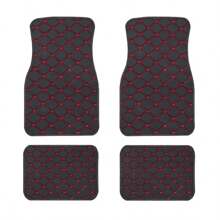 4 Pcs Waterproof Leather Car Floor Mats Universal Auto Foot Pad Protector Automobile Interior Carpet Accessories Interior - Red - View 1