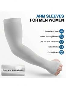 10Pairs Sun Protection Cooling Arm Sleeves For Men &Women,Compression Sleeves For Football, Golf & Volleyball Arm Sleeves For Sun Protection With UV Cover - Cooling Tattoo Cover Up Gardening Sleeves
