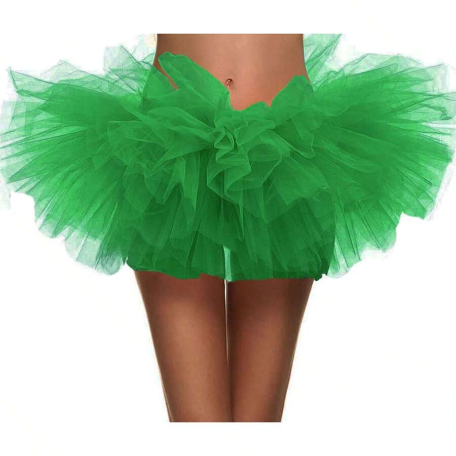 Tutu Skirts For Women Women's Classic Vintage 5-Layered Tulle 5k,10k Running Tutu Skirt White Tutu For Women - Dark Green - View 1