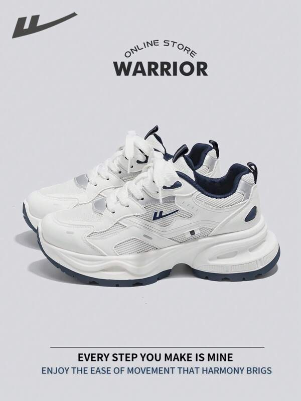 WARRIOR Warrior Fashionable Retro Sports Shoes For WomenSpring And SummerLightweightComfortableBreathableRunning ShoesModest StyleCasual Yet SleeksneakersApplicable Throughout The Yearwear-ResistingAll-Day WearTraining SneakersLittle White Shoes
