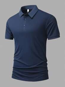 Boyfriend Style 3pcs/Set Men's Summer Lightweight Breathable Running Fitness Casual Short Sleeve Polo Shirts