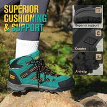 Hiking Boots Women Waterproof Non-Slip Womens Hiking Shoes Comfortable Outdoor Womens Hiking Boots Walking Boots Hiking Shoes Women - 藍橘 - 查看 5