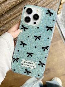 1 Ốp lưng điện thoại trang trí nơ đen bóng kiểu INS có họa tiết giọt nước, tương thích với iPhone 11 12 13 14 15 16 Pro Max 12 Pro Max 13 Pro Max 14 Pro Max 15 Pro 16 Pro Max - Nhiều màu - Xem 9