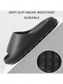 Pantuflas súper cómodas para mujer - Suelas de espuma EVA transpirables y antideslizantes, diseño de punta abierta, zapatos casuales ligeros y suaves, aptos para uso en interiores y exteriores, playa, ducha - Para todas las estaciones