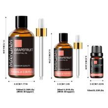 10/30/100毫升葡萄柚精油，适用于藤条香薰、加湿器、蜡烛和肥皂制作，MAYJAM 1瓶装优质精油，适用于家用香薰机、护肤、提神醒脑、助眠、面部和头发护理、客厅和办公室空气净化，理想的礼品 - Grapefruit - 查看 6