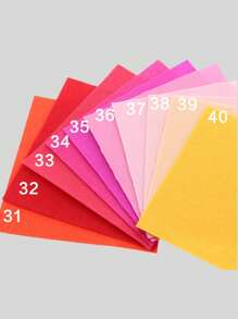 40pcs Polyester Non-Woven Felt Fabric Sheets, 15cm*15cm, Home Decor Set For Sewing Dolls And Crafts - Multicolor - View 8