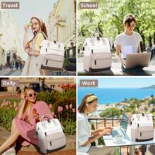 Backpack For Women Work Bags: 15.6 Inch Laptop Backpack Purse Waterproof Backpacks With USB Charger College Bookbag Casual Business Computer Backpack For Travel Nurse Teacher, School Backpack - Multicolor - View 3