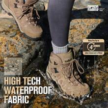 Hiking Boots Women Waterproof Non-Slip Womens Hiking Shoes Comfortable Outdoor Womens Hiking Boots Walking Boots Hiking Shoes Women - 棕色 - 查看 3