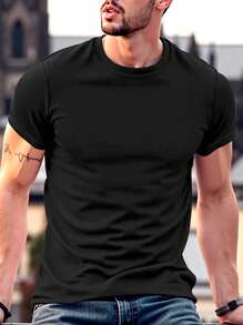 定制男士夏季圆领 T 恤，添加您自己的文字和图像（家庭照片/自拍/宠物照片/朋友照片/公司徽标）装饰性、时尚、时尚、时髦、简约、轻松服装、朴素时尚、简约别致、休闲定制、独特、个性化的理想礼物，适合家人、男朋友、朋友、儿童，适合周年纪念、生日、节日/度假