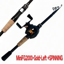 Fishing Rod And Reel Combo Set Telescopic Lure Rod Spinning Casting Short Jigging Rod 1.5m-2.4m Baitcasting Reel Max Drag 8kg - Spin Rod Reel-left - View 1