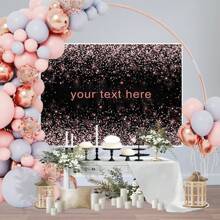 1 peça de fundo com nome personalizado, rosa e preto, bolinhas rosa, fundo fotográfico personalizado para festa de aniversário, casamento, chá de panela, despedida de solteira, decoração, suprimentos, mesa de sobremesa, banner/vinil
