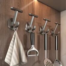 金属壁挂式衣帽钩，无需钻孔，适用于玄关、衣柜、鞋柜、门后悬挂 - 彩色 - 查看 5