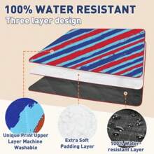 Tirrinia Extra Large Picnic Blanket, Waterproof Lightweight Portable Outdoor Mat For Family Camping, Park, Beach,  ( US Unique Print, 70''X80'') - 1 - View 4