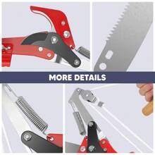 4m red splicing pole, branch pruning and pruning, high branch saw (10 sections)+2 pulleys - Rot - Übersicht 4