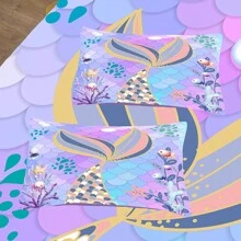 Mermaid Tail Bedding Sets,Teal Purple Mermaid Comforter Set For Kids,Twin/Full Size Comforter Sets For Girls,Colorful Glitter Bedding Set - Purple - View 5