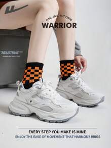 WARRIOR Warrior Fashionable Retro Sports Shoes For Women Spring And Summer Lightweight Comfortable Breathable Running Shoes Modest Style Casual Sneakers Applicable Throughout The Yearwear-Resisting All-Day Wear Training Sneakers Little White Shoes