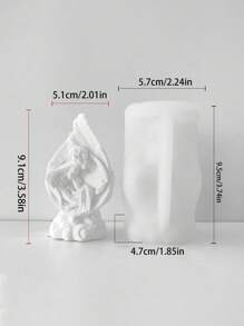 1个3D硅胶天使翅膀模具，粉色简约设计，耐热温度-40°C~230°C，适用于手工蜡烛、石膏雕塑、房间装饰、婚礼、节日DIY礼物，适用于树脂、水泥、蜡 - 白色 - 查看 11