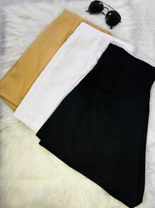Kit Of 3 New Fashion Tailored Social Shorts 2025 - 黑與白 - 查看 1