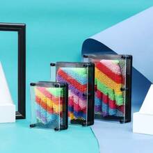 1pc 3D Changeable Plastic Prismatic 7-Color Finger Print Art Craft Desk Decoration