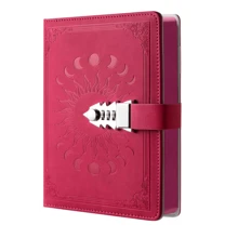 Tagebuch mit Schloss für Frauen & Männer, A5 240 Seiten abschließbares Tagebuch, nachfüllbares Ledertage-Schreibheft (21,6 x 15 cm), Schulsachen, Schulanfang - A5 - Übersicht 22