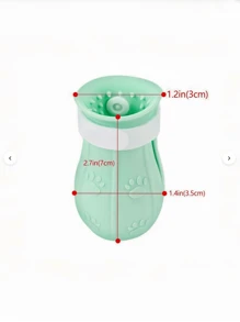 宠物用品 猫爪套装 猫咪防抓伤清洁套装 猫鞋脚套 猫咪硅胶浴鞋