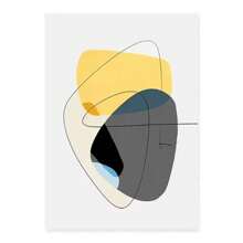1 pezzo Stampa artistica moderna su tela con disegni geometrici astratti e grafici gialli, poster per galleria, opere d'arte da parete per la decorazione della casa, senza cornice - Multicolore - Visualizzare 33