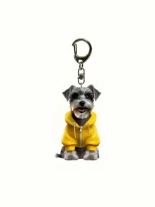 1pc Acrylic 2D Cute Dog Keychain Pendant, Suitable For Handbag Decoration