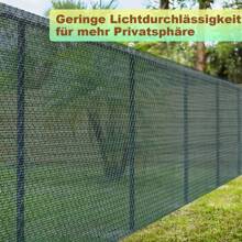 Lospitch [Zaunblende Sichtschutz]HDPE Schattiernetz für Zaun & Balkon | UV-stabilisiert & wetterfest | 1m/1.2m/1.5m/1.8m x 10m/20m/25m | Grün/Grau | Mit Kabelbindern