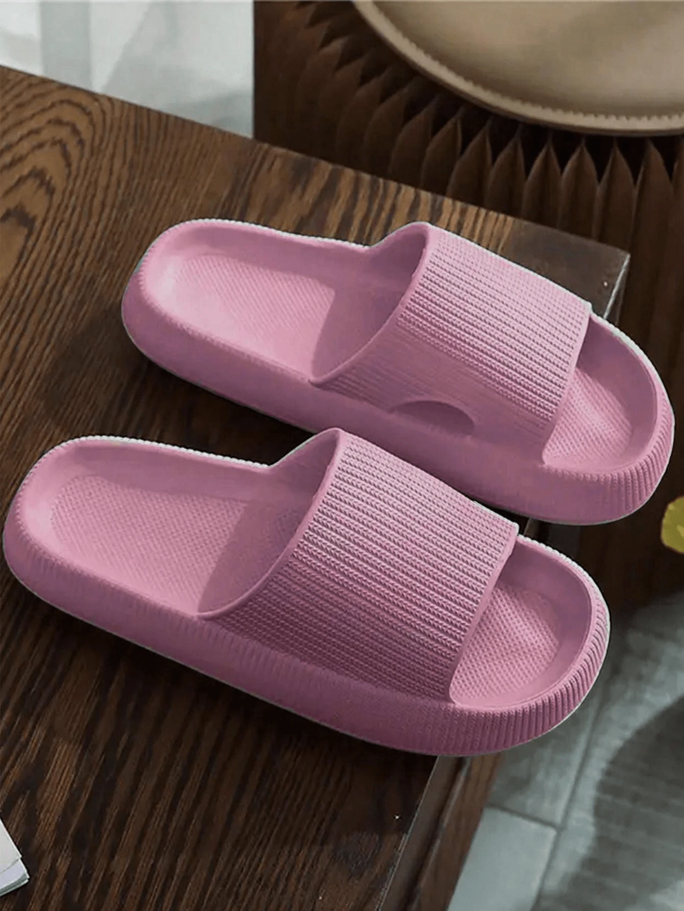 Women's Comfortable Thick Bottom Slippers, EVA Material Platform Soft Anti-Slip Indoor Slippers - Purple - View 1