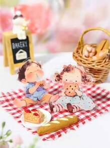 10张快乐童年系列可爱卡通人物主题手机壳贴纸、书包铅笔盒平板滑板鞋贴纸、儿童人物、开学季礼物 - 彩色 - 查看 4