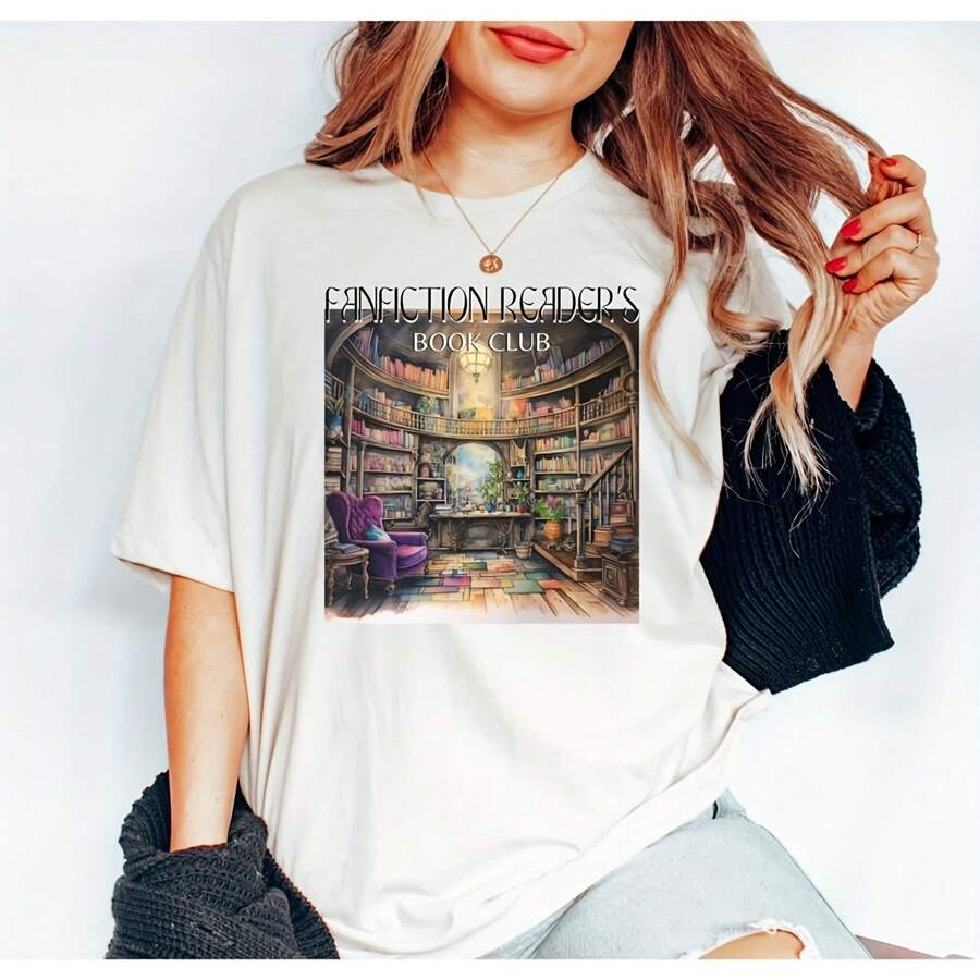 Fanfiction Reader , Book Club T-, Fanfic Lover Gift, Dramione Tee, AO3 Merch, Bookish T, Book Lover Gift, Fanfic Writer Gift - Blanco - Ver 1