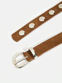 Cinturón vintage estilo gótico talla grande/oversize con remaches, cinturón de cintura bohemio y de moda Y2K para mujeres, adecuado para vestidos largos, pantalones, ropa urbana, festivales de música, fiestas, temporada de graduación - Cinturón remachado - Ver 3