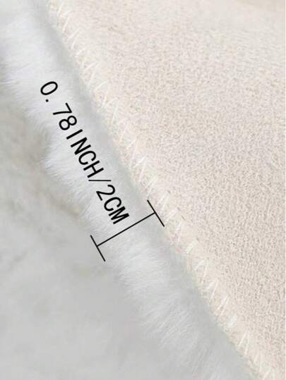 1pc Solid Fuzzy Anti Slip Vloerkleed ,Room view 7