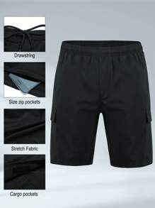 BEROY Men's Mountain Bike Shorts 3D Padded Loose-Fit Riding Biking Cycling MTB Shorts Baggy Lightweight Bicycle Biker 2 In 1 Shorts Zipper Pockets - Black - View 2