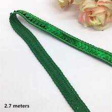 1 件单排纯色亮片丝带蕾丝编织带适用于服装配饰、手工制作 DIY 家居装饰 - 彩色 - 查看 18